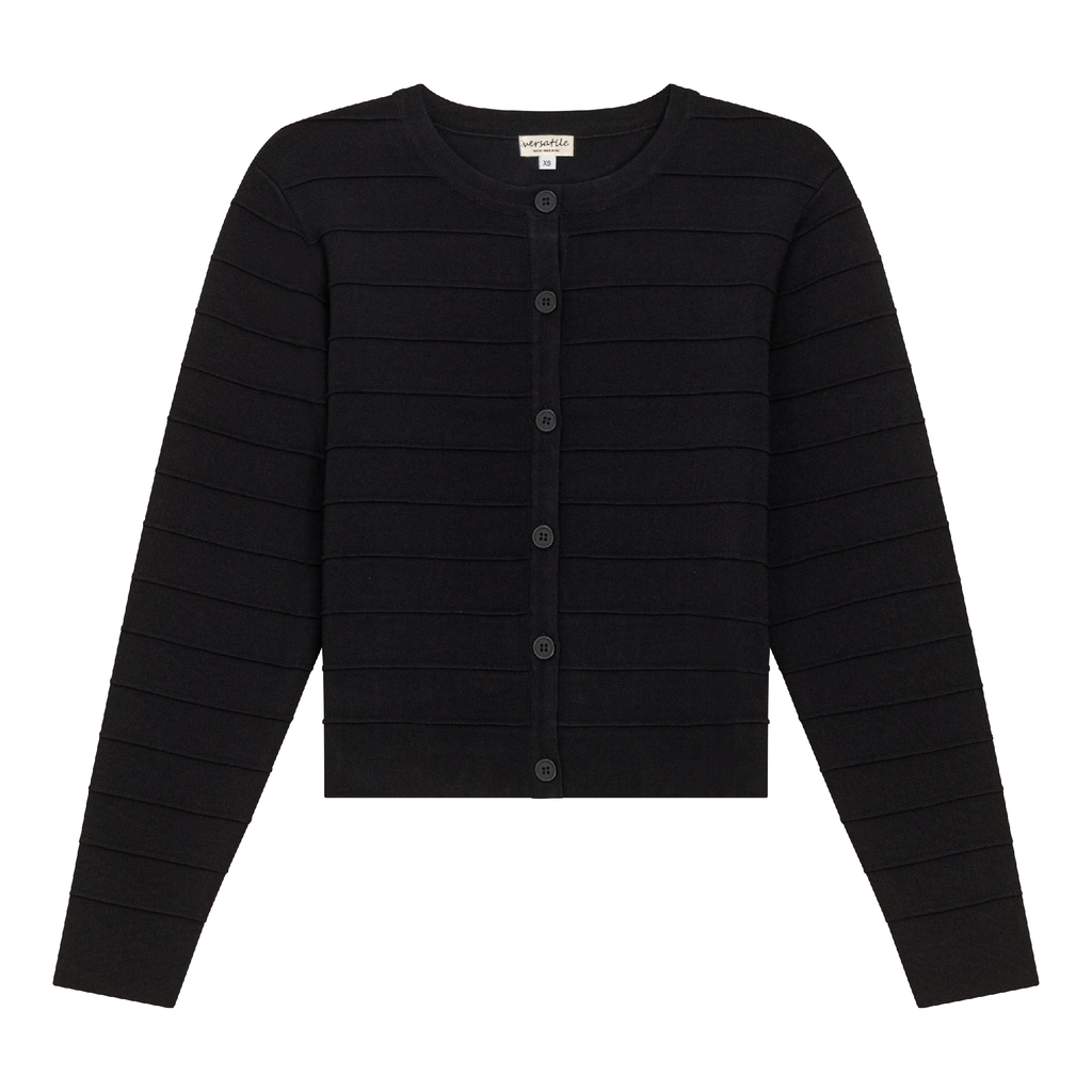 Ribbed Knit Cropped Cardigan
