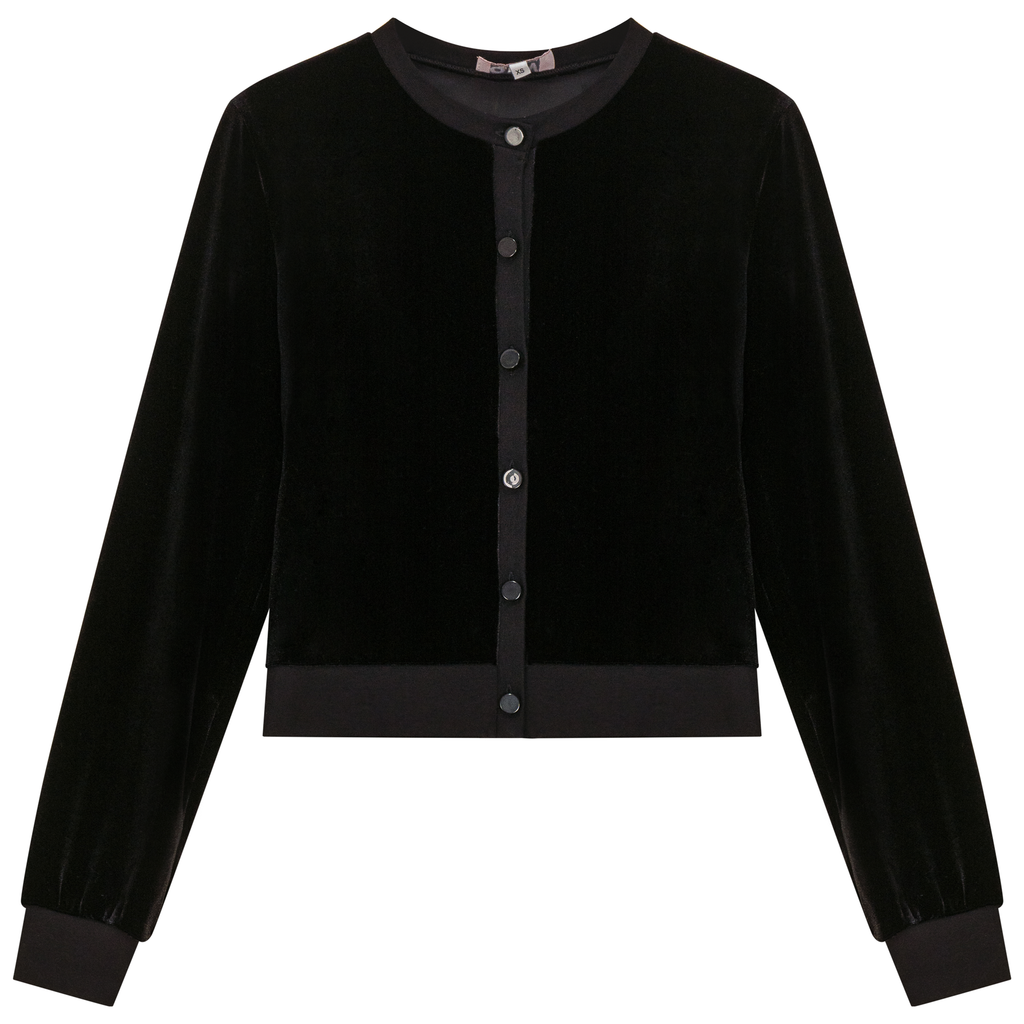Slinky Velour Crop Cardigan
