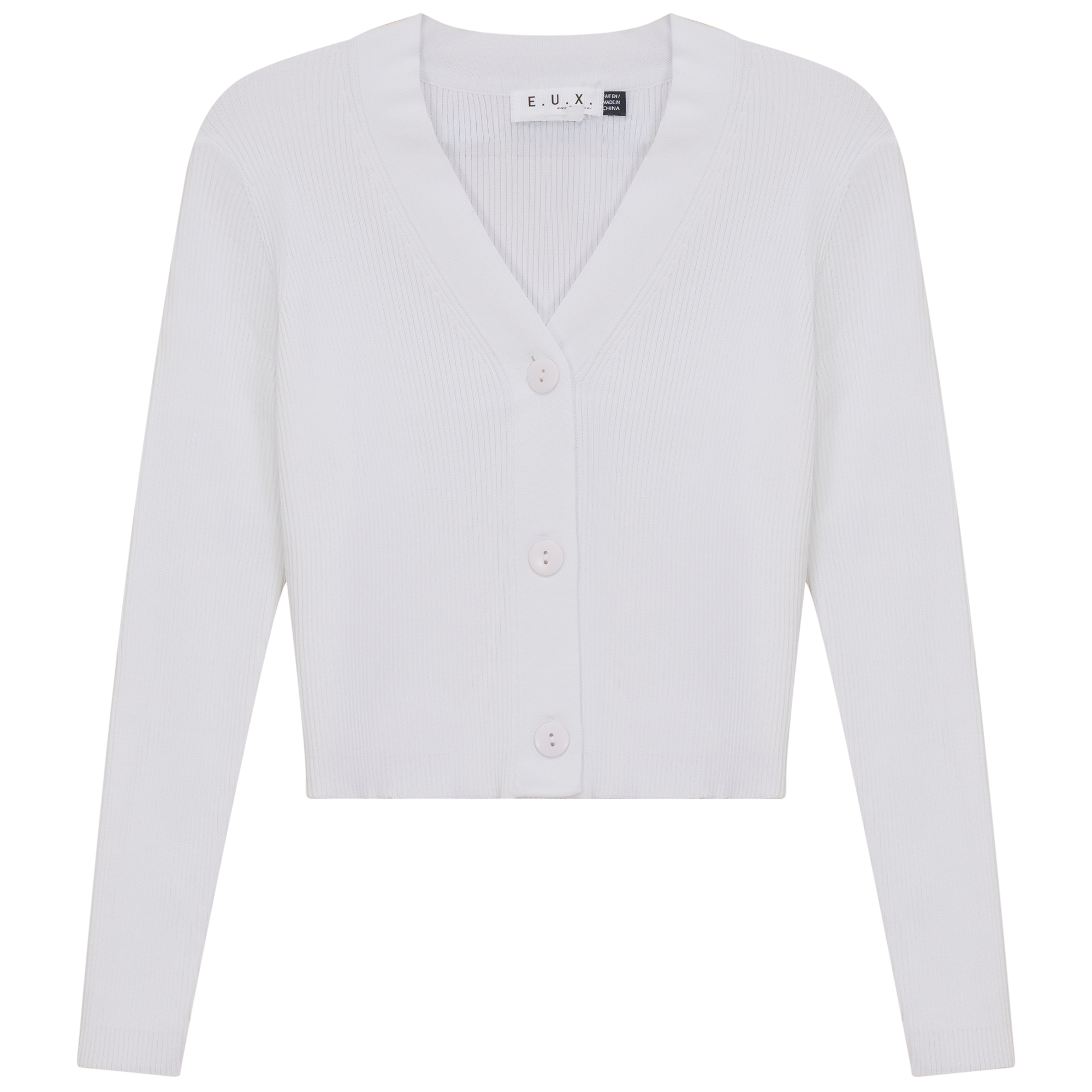 Cropped Ribbed Cardigan