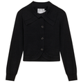 Cropped Knit Collar Cardigan
