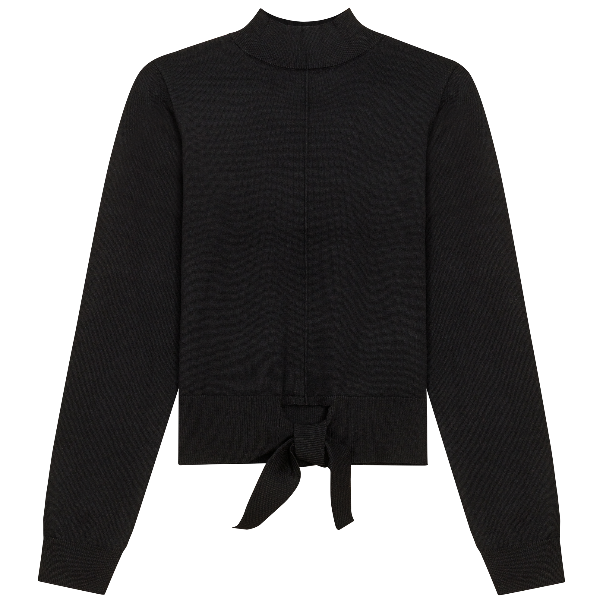 Mock Neck Tie Sweater