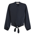 Satin Tie Blouse
