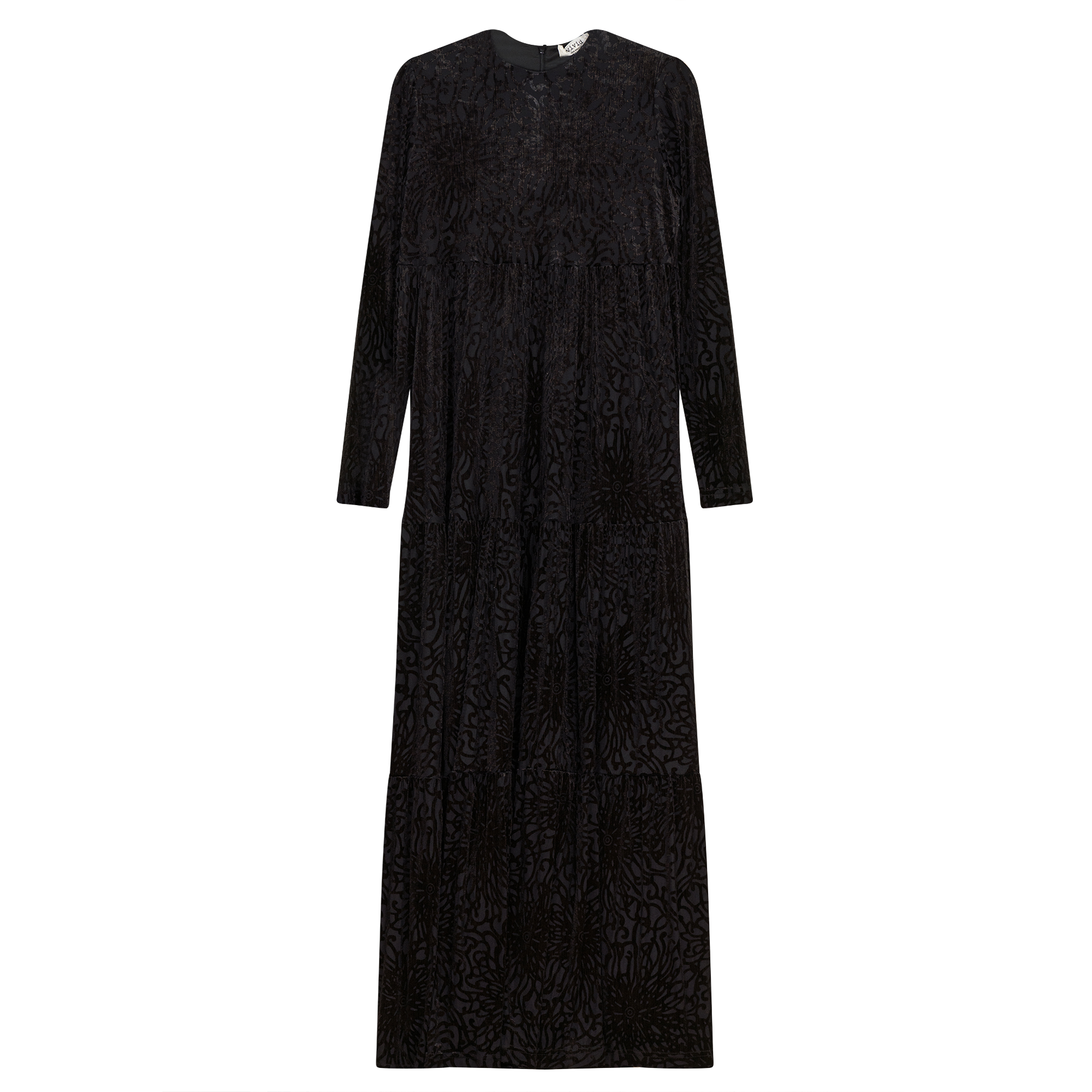 Printed Velour Maxi Dress