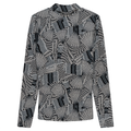 Printed Micro Mock Neck Tee