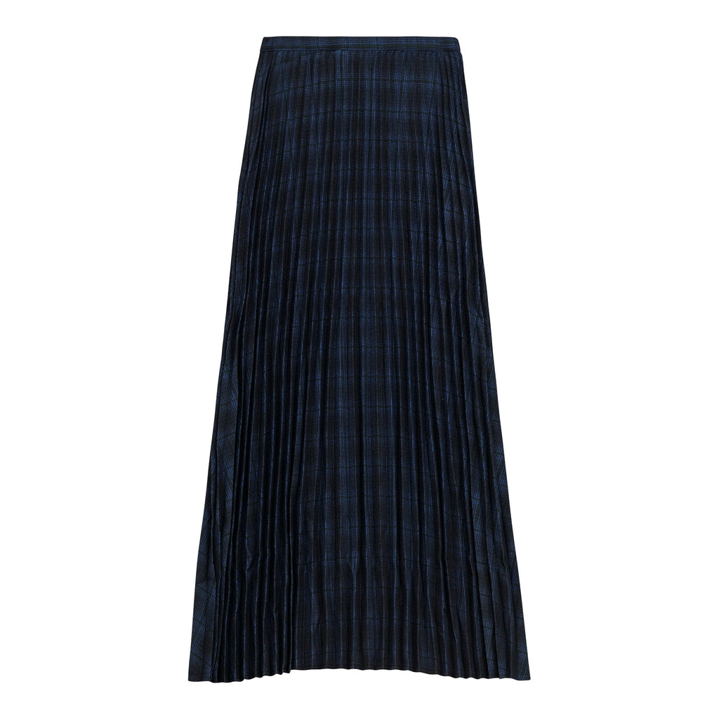 Plaid Accordion Pleated Midi Skirt