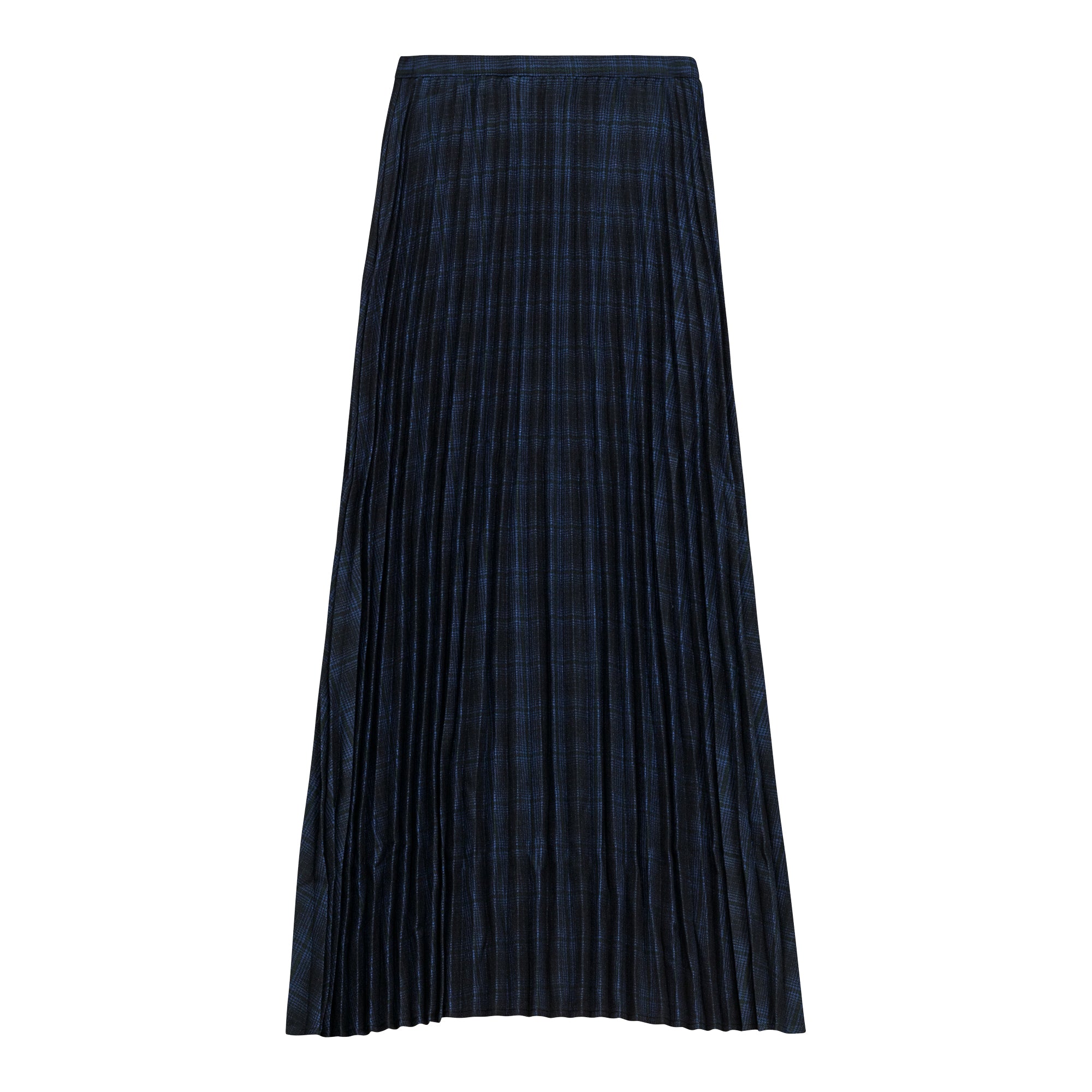 Plaid Accordion Pleated Midi Skirt