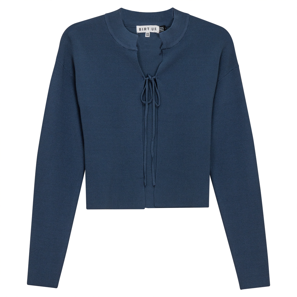 Rib Knit Cropped Tie Bolero