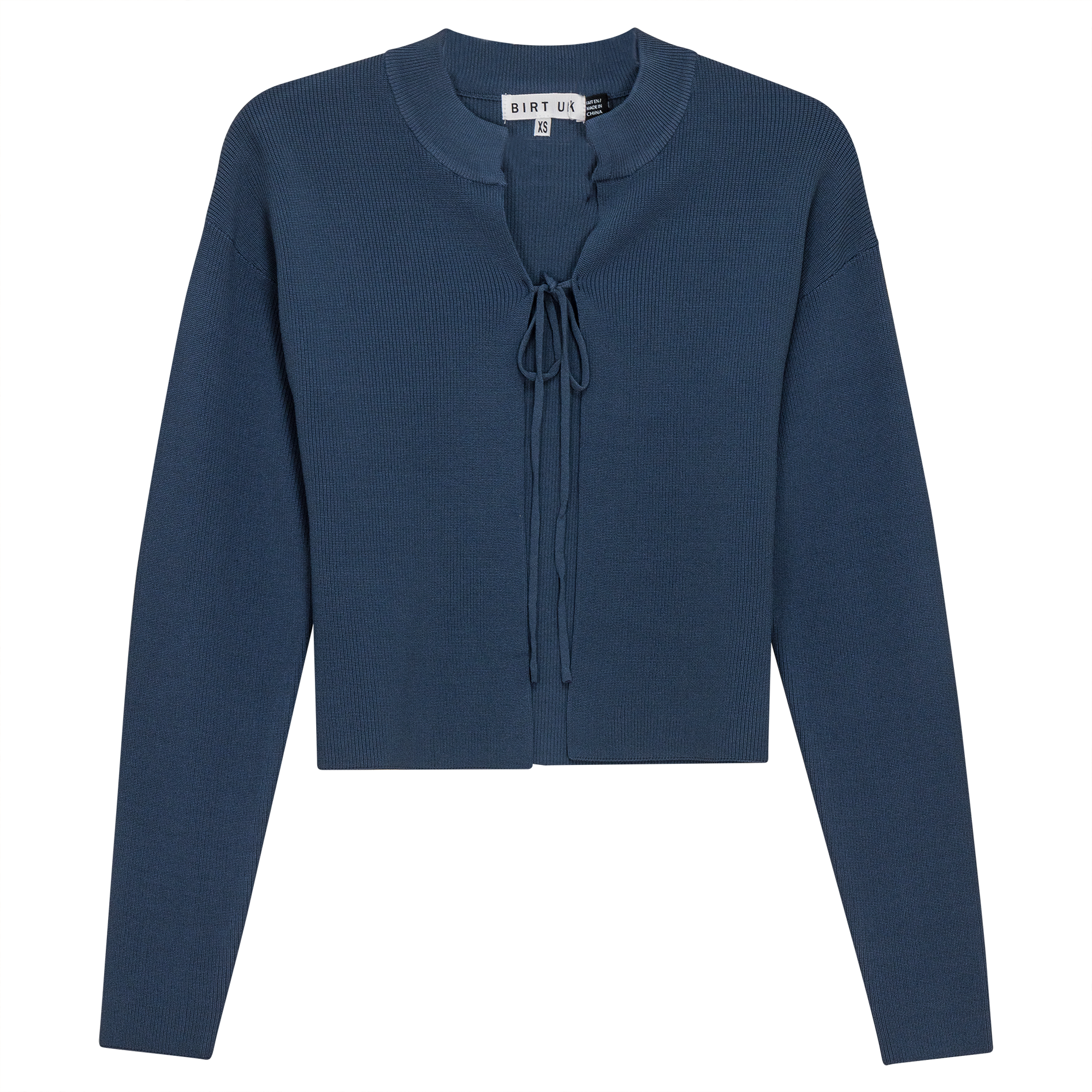 Rib Knit Cropped Tie Bolero