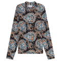 Printed Ity Mock Neck Top