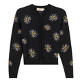 Embroidered Knit Cropped Cardigan