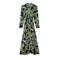 Printed Ruched Shirt Dress