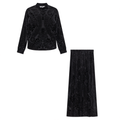 Burnout Velour A Line Skirt 2 PC Maxi Set