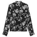 Printed satin Ruched Blouse