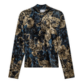 Flocked Velour Printed Top