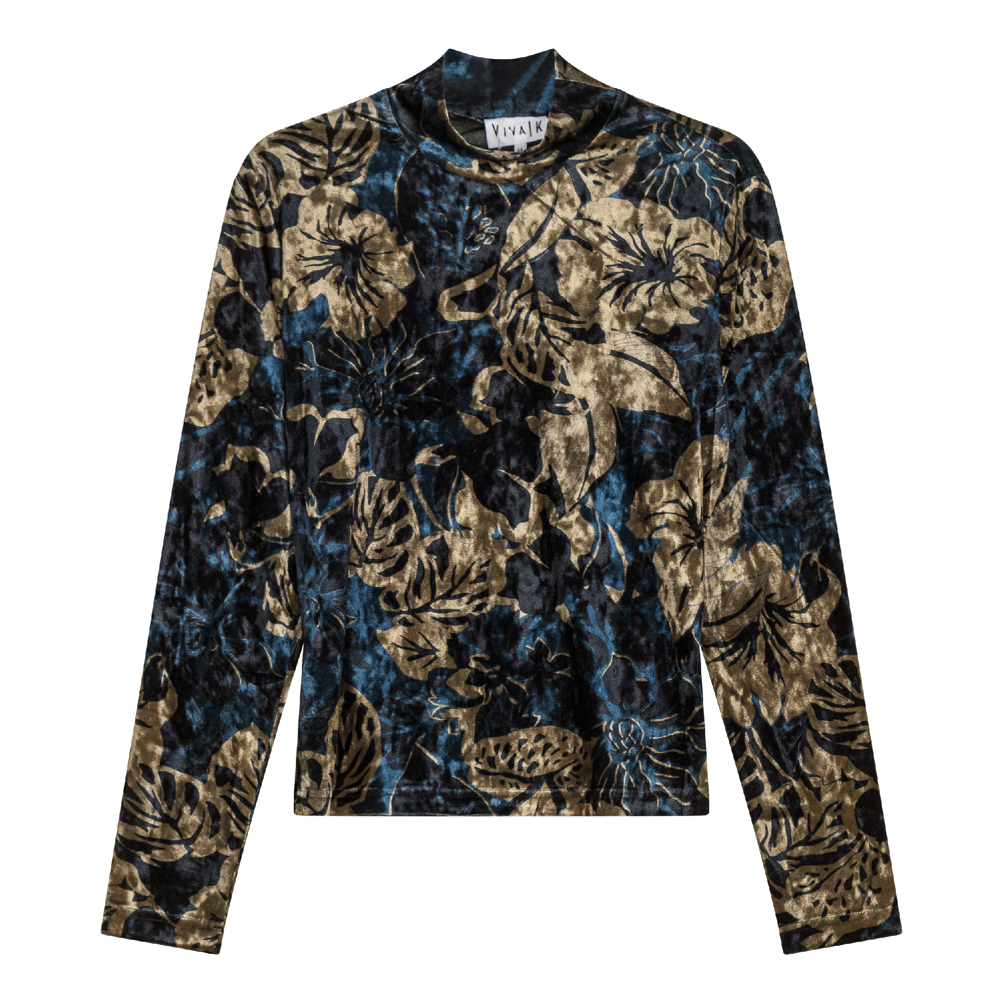 Flocked Velour Printed Top
