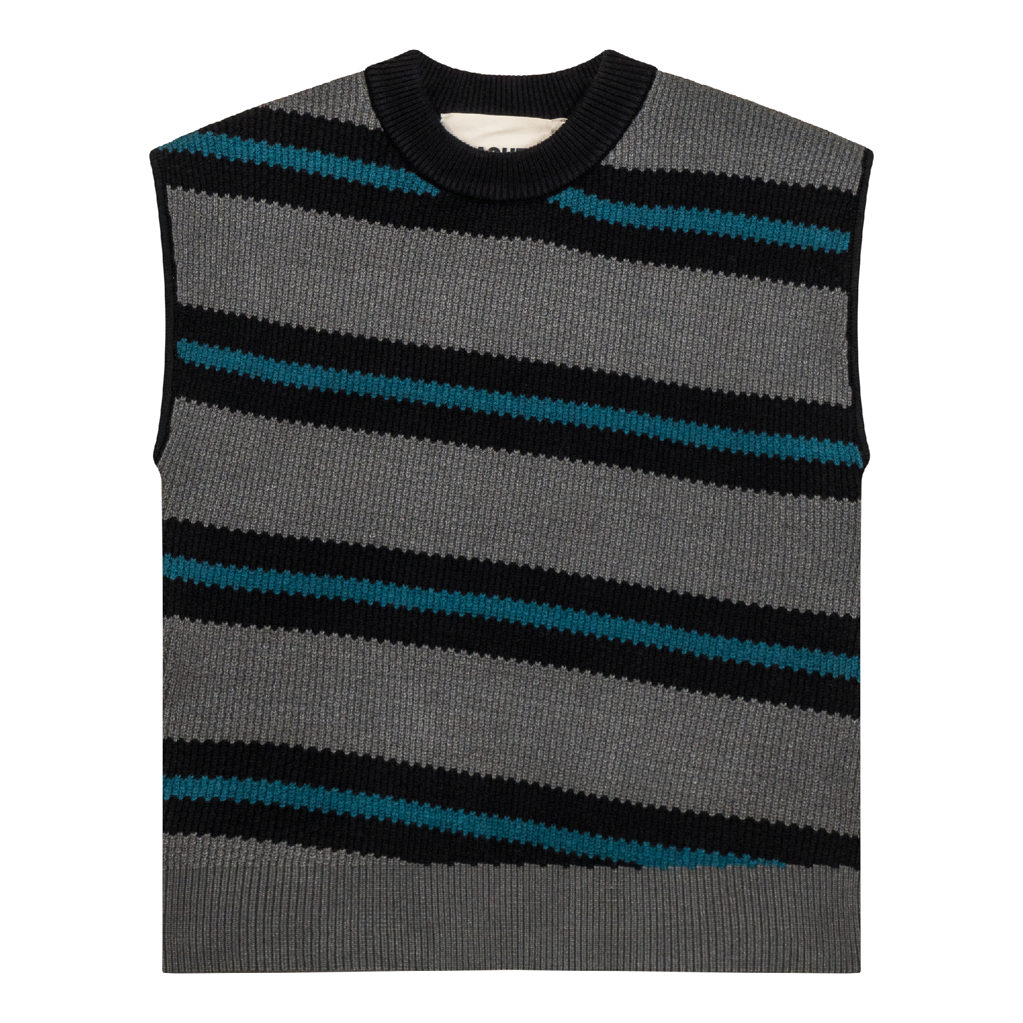 Stripe Knit Sweater Vest