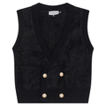 Double Breasted Mohair Sleeveless Cardigan