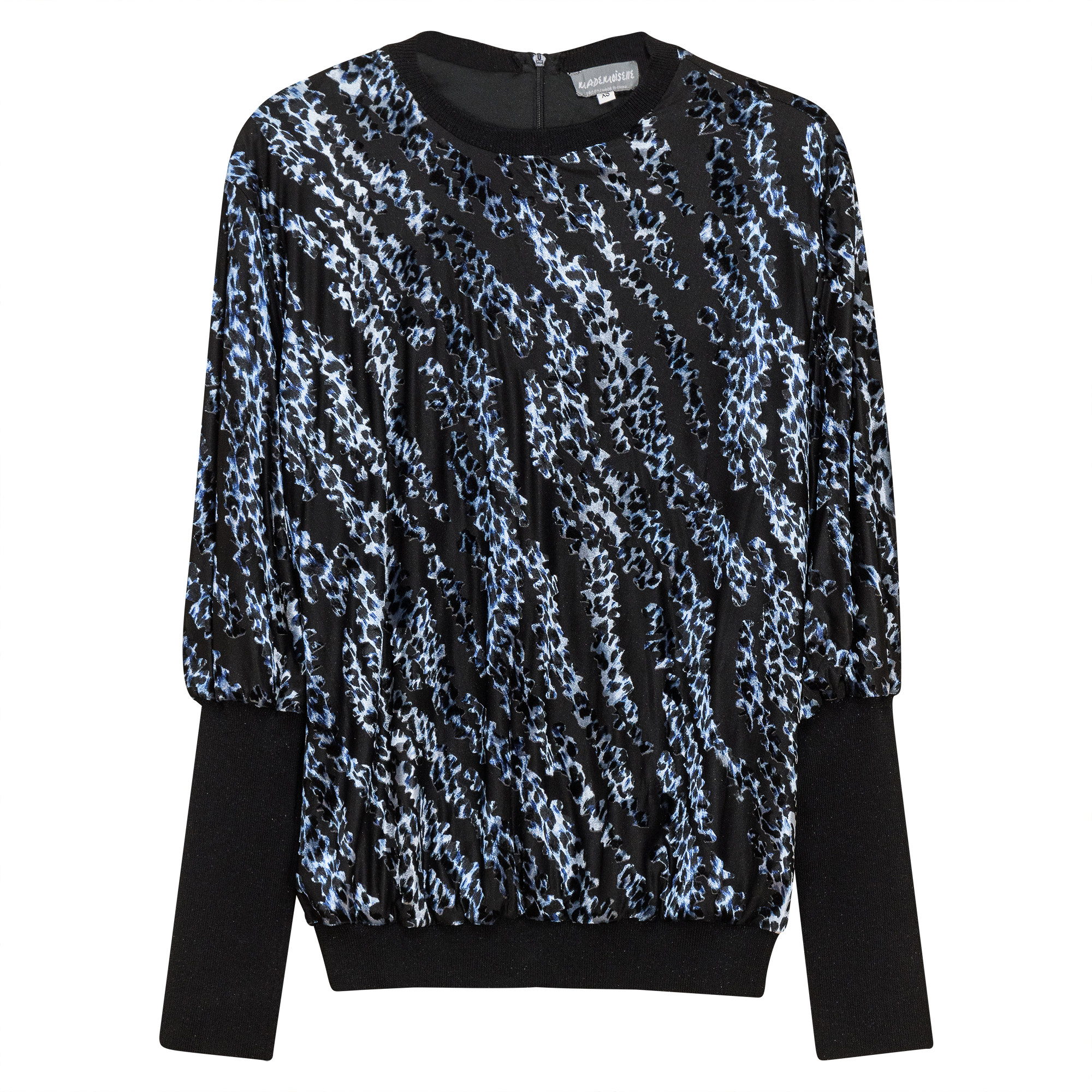 Flocked Velour Rib Bubble Top