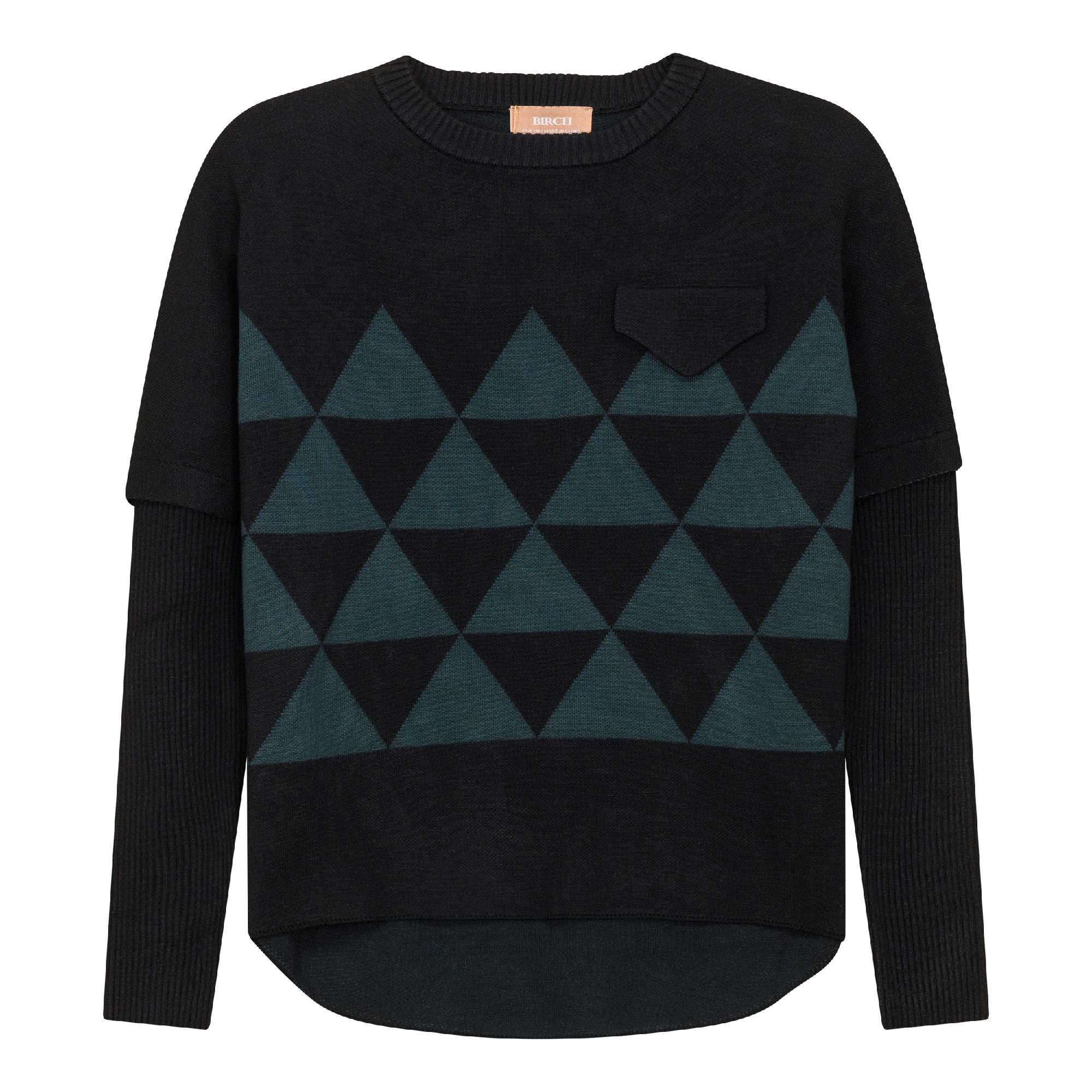 High Low Knit 2 Tone Sweater