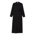 Satin Wrap Shirt Dress