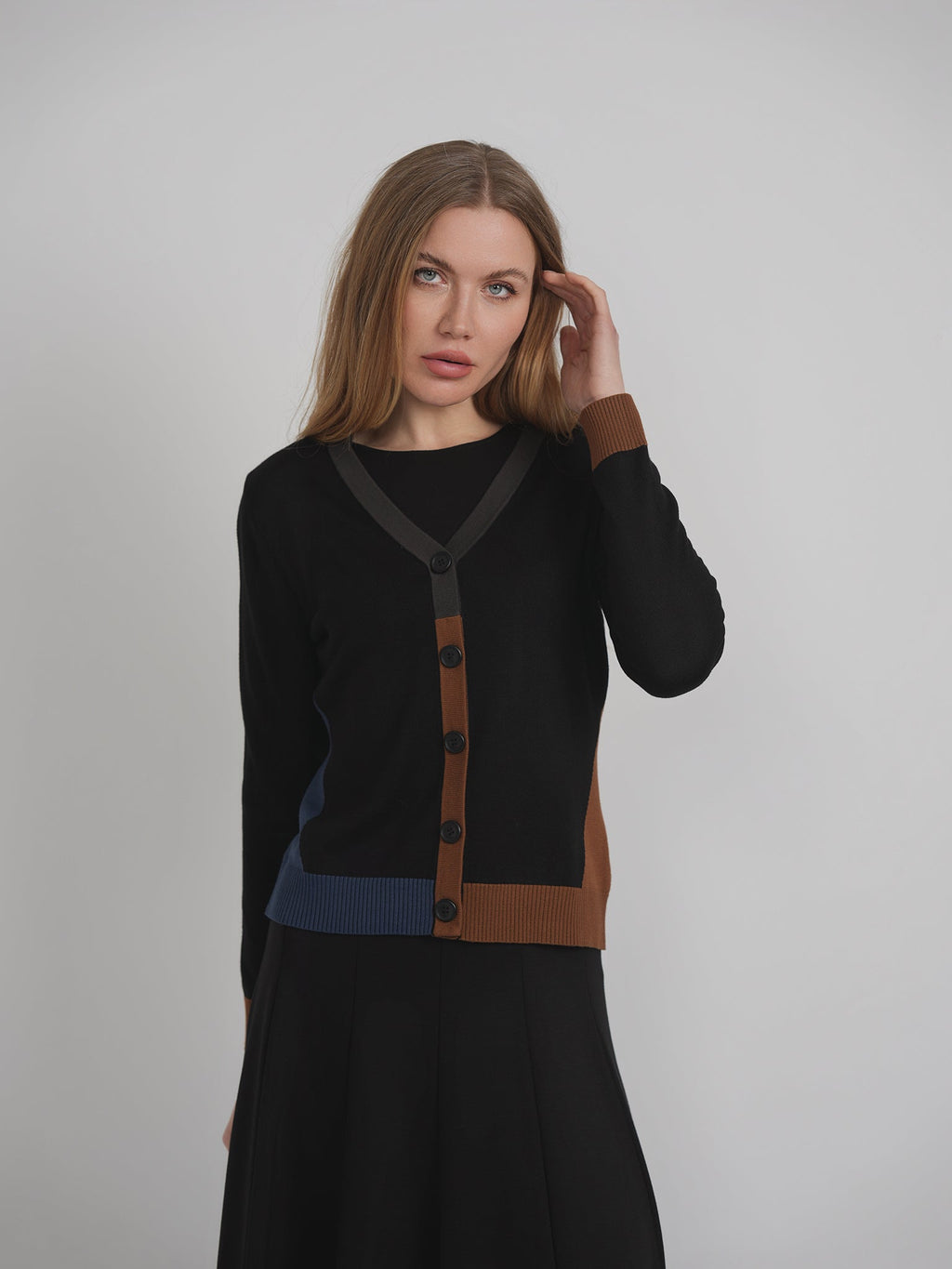 Color Blocked Cardigan