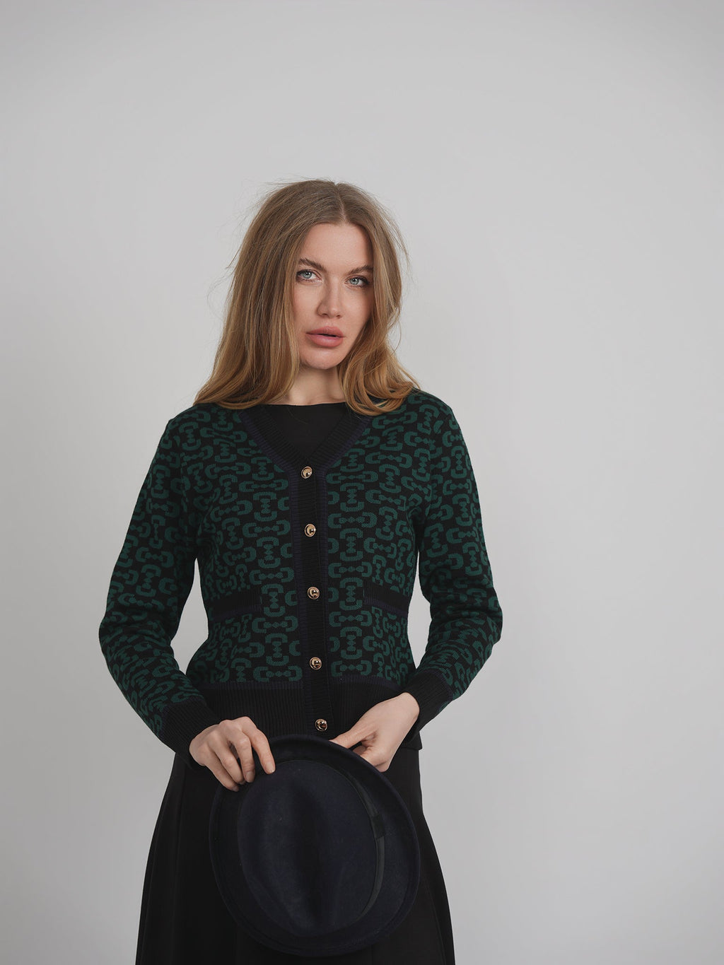 Printed Knit Cardigan