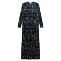Printed Velour Maxi Dress