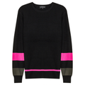 Zipper Side Color Contrast Knit Sweater