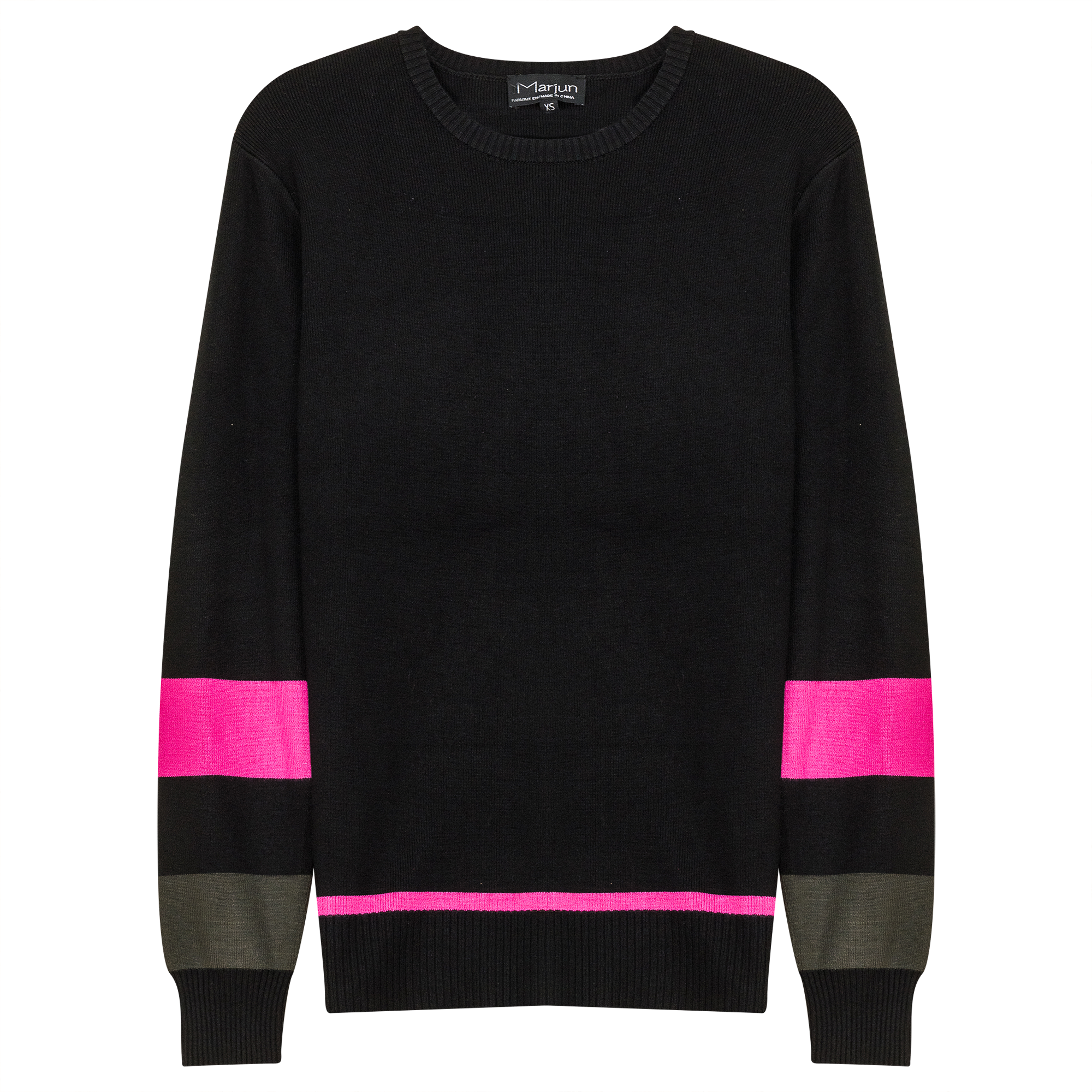 Zipper Side Color Contrast Knit Sweater