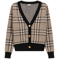 Plaid Knit Cardigan