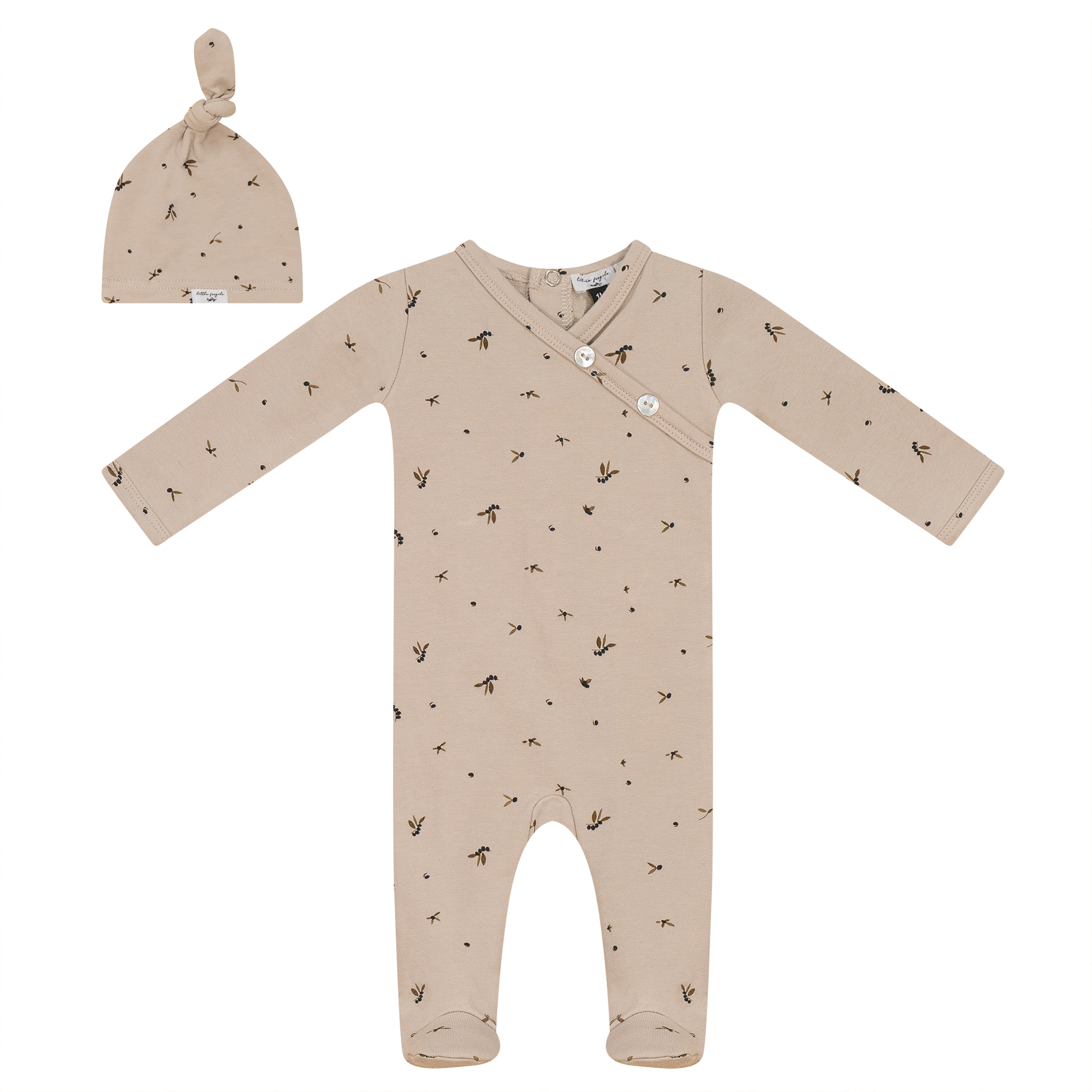 Leaf Print Onesie Set