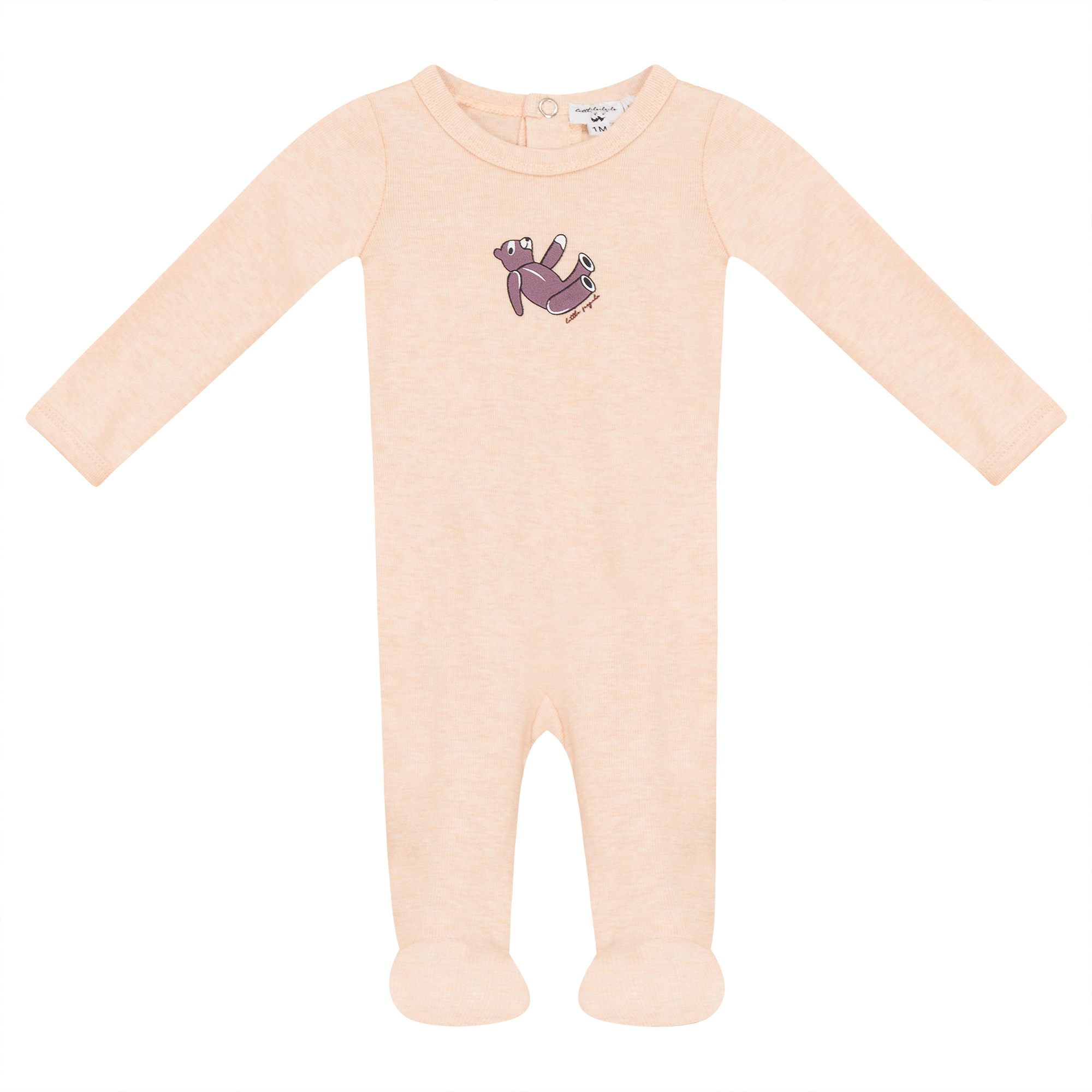 Bear Print Ribbed Onesie