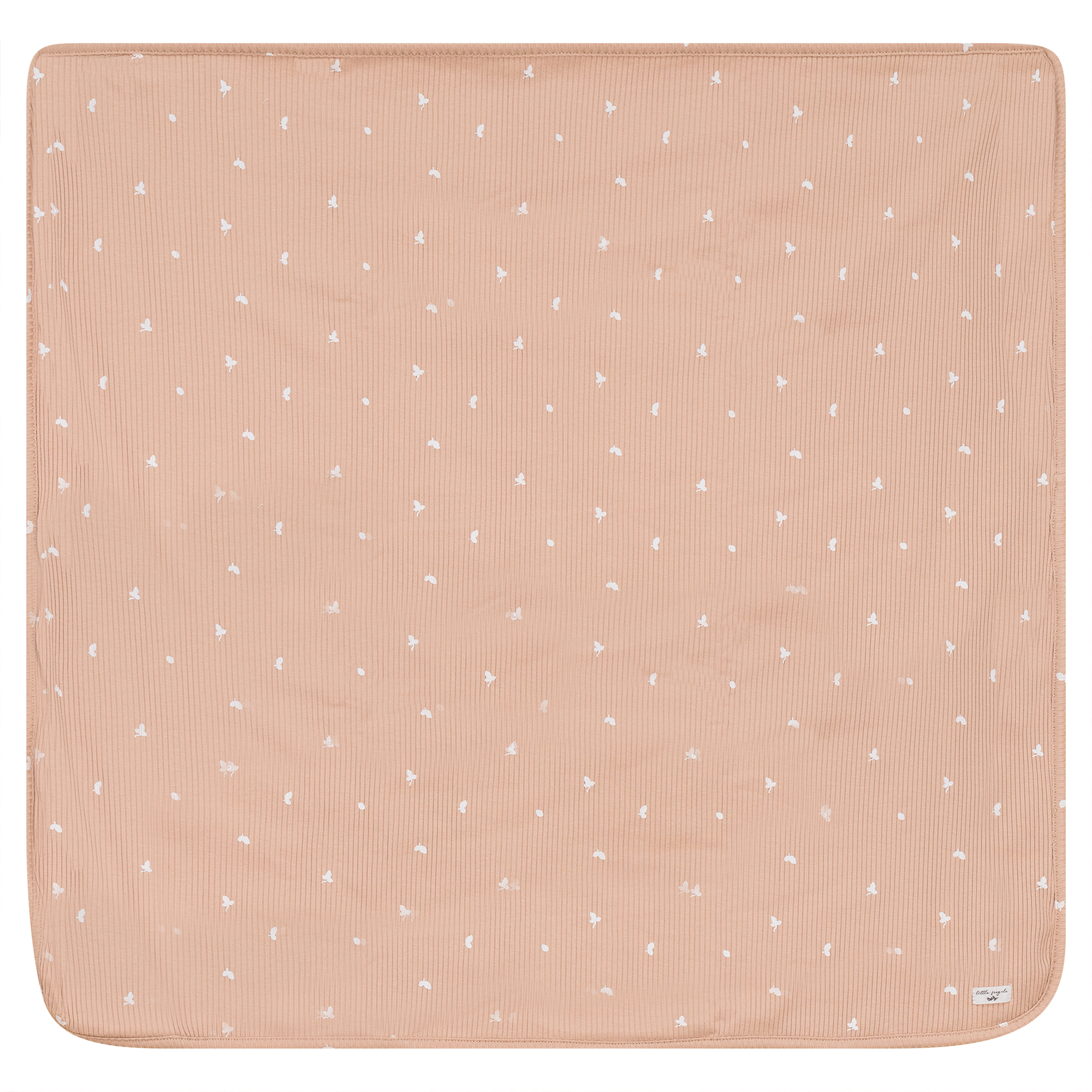 Leaf Print Ribbed Blanket