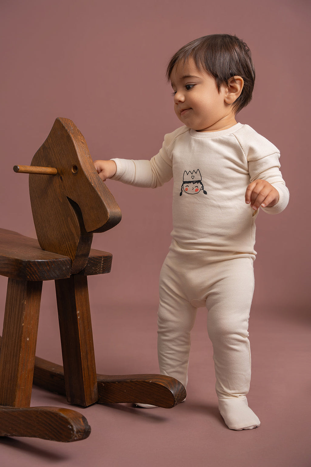 Crown Print Onesie