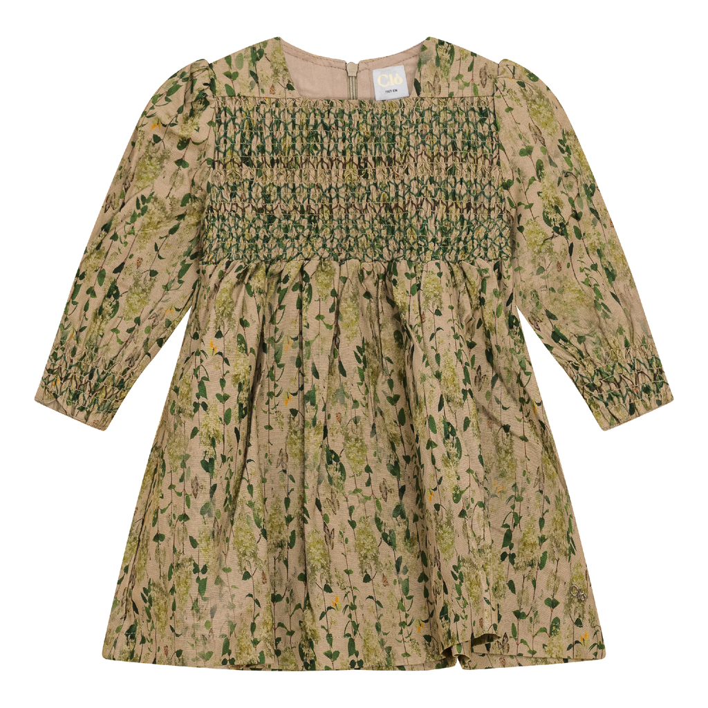 Woven Flower Print Dress