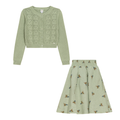 Woven Flower Print 2Pc Set