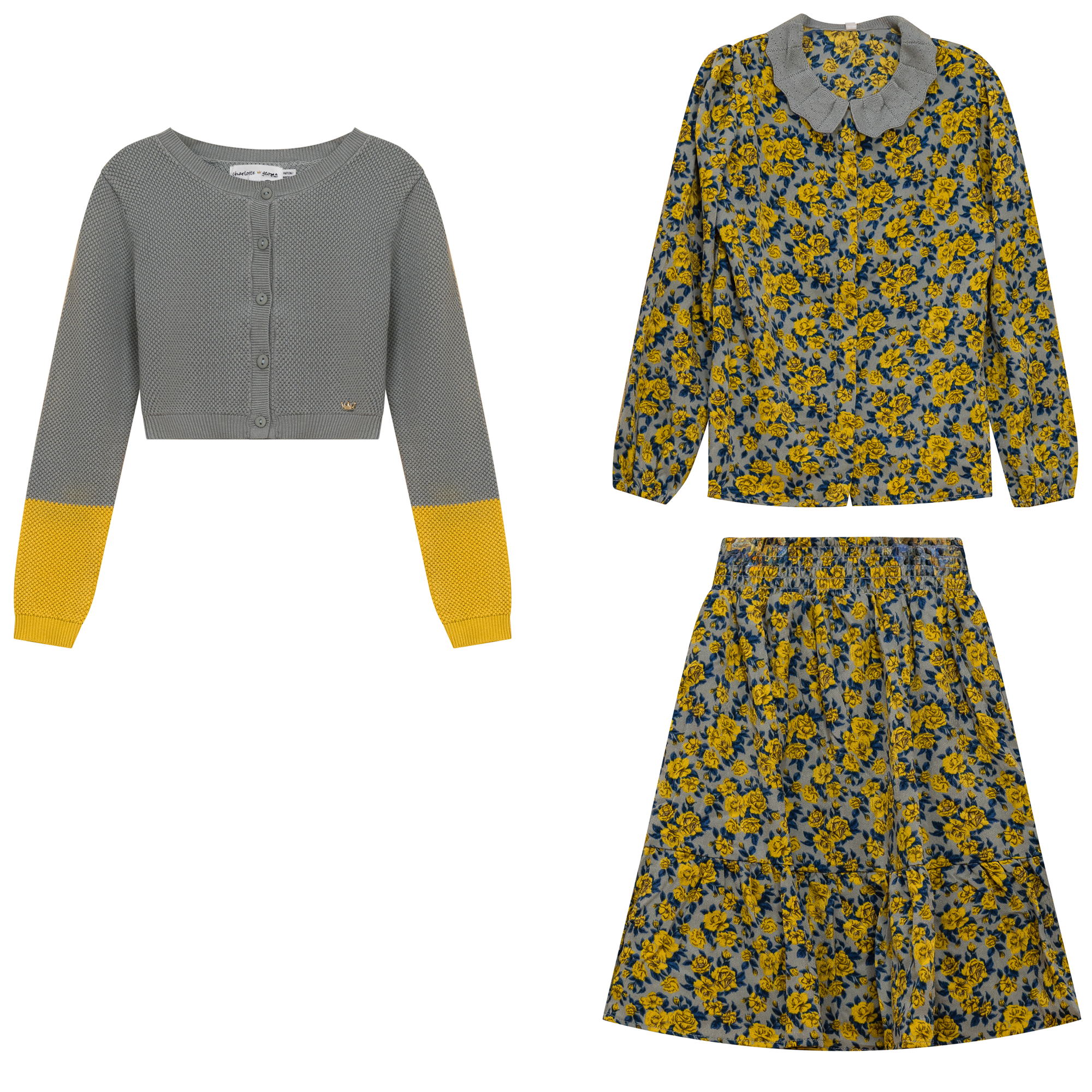 Floral Knit 3Pc Set