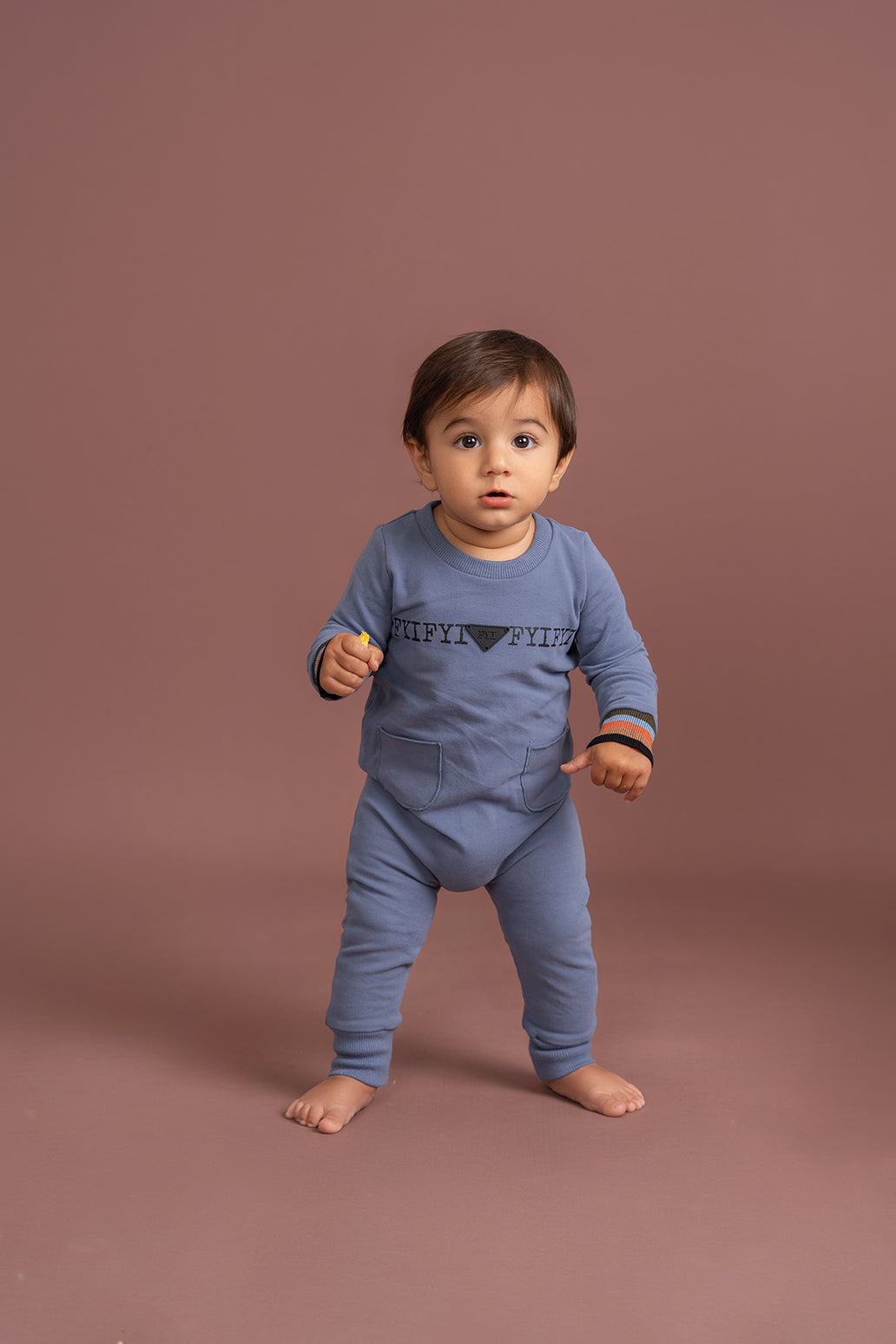 Striped Trim Onesie