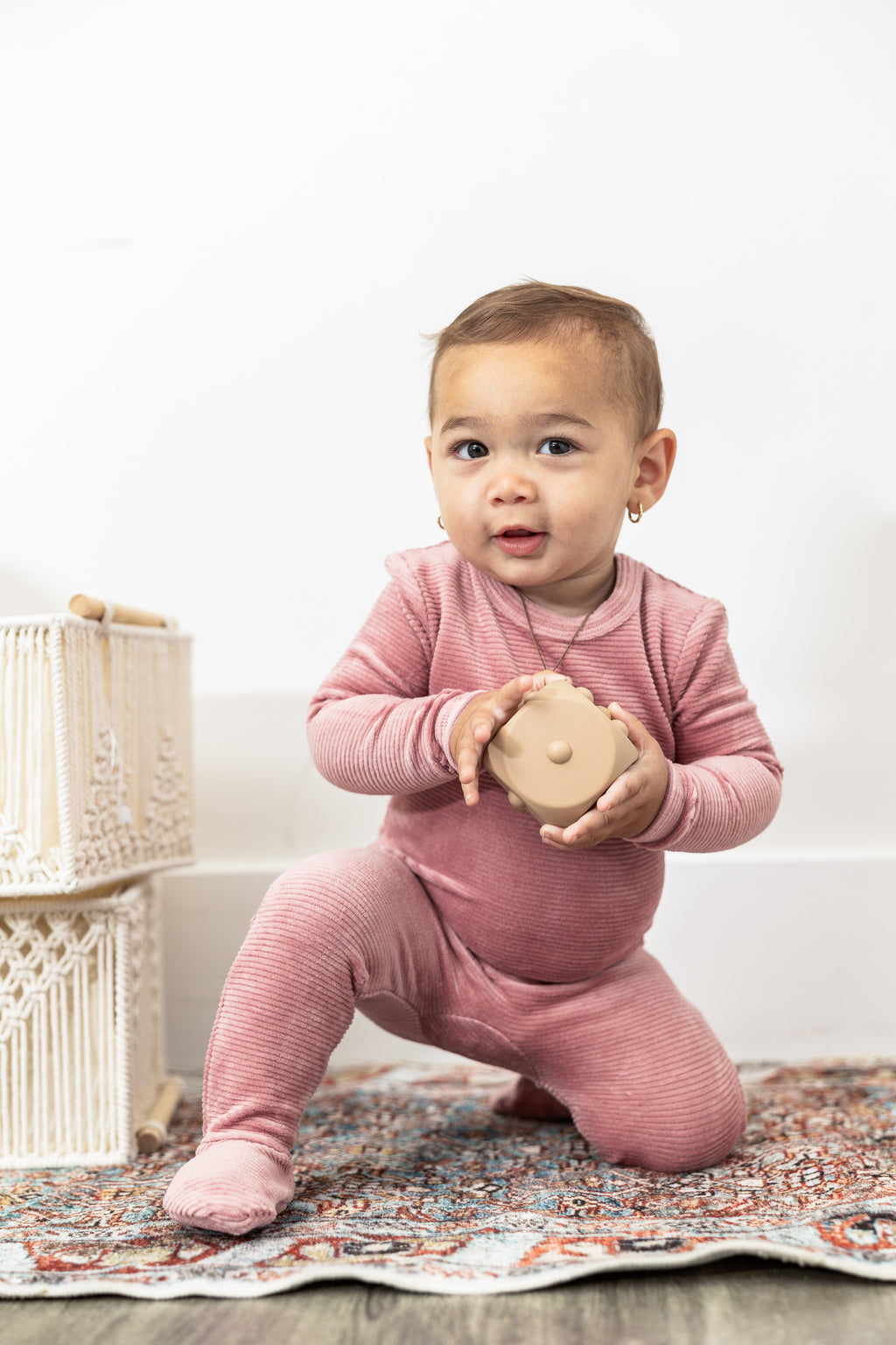Velour Ribbed Onesie