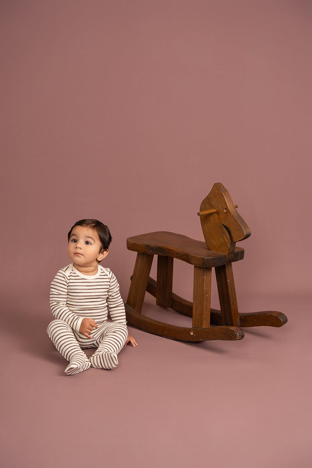 Stripe Waffle Knit Onesie