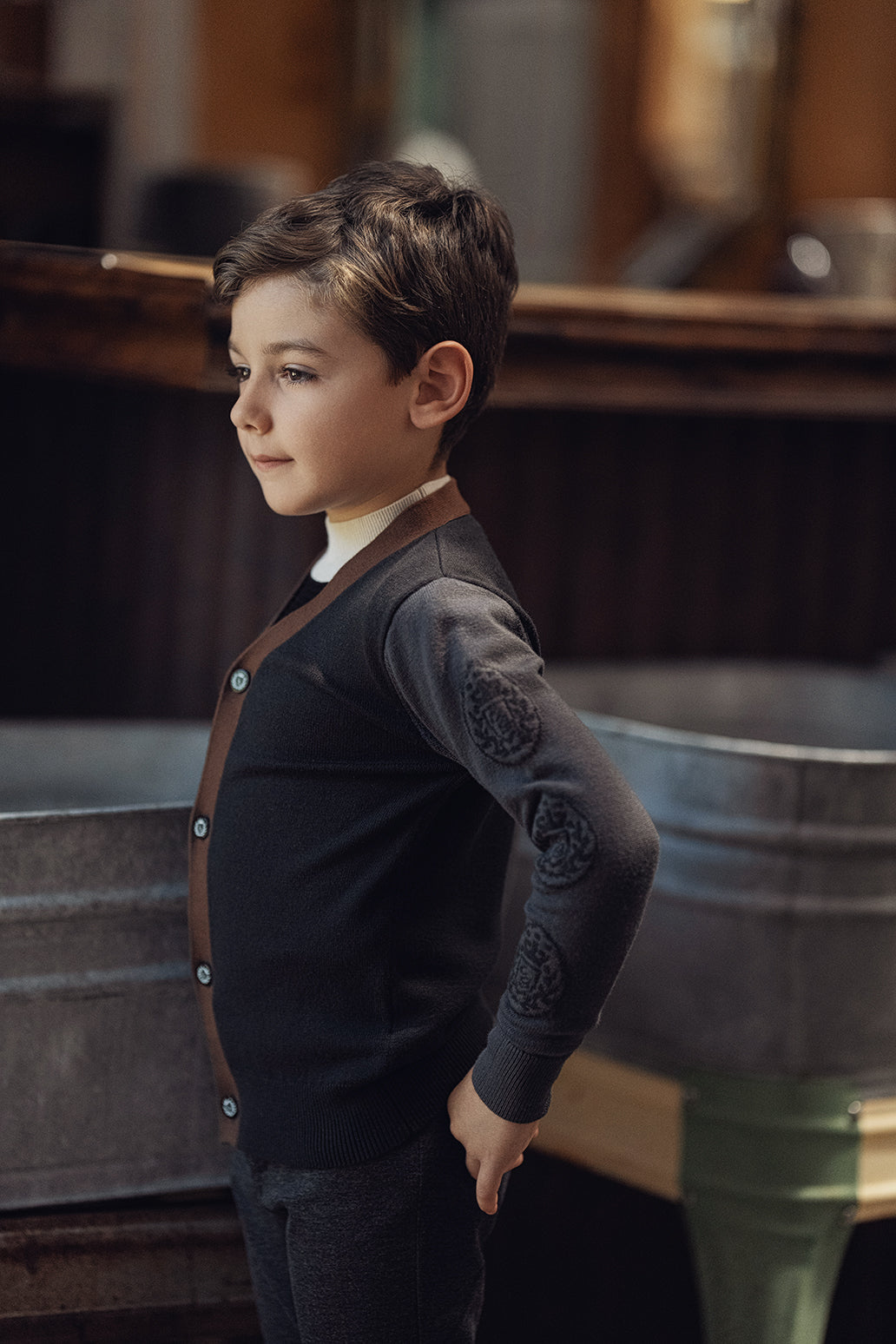 Crest Knit Cardigan
