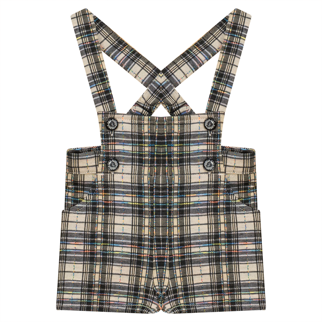 Plaid Short Overall