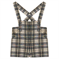 Plaid Short Overall