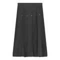 Woven Jacquard Pleated Skirt