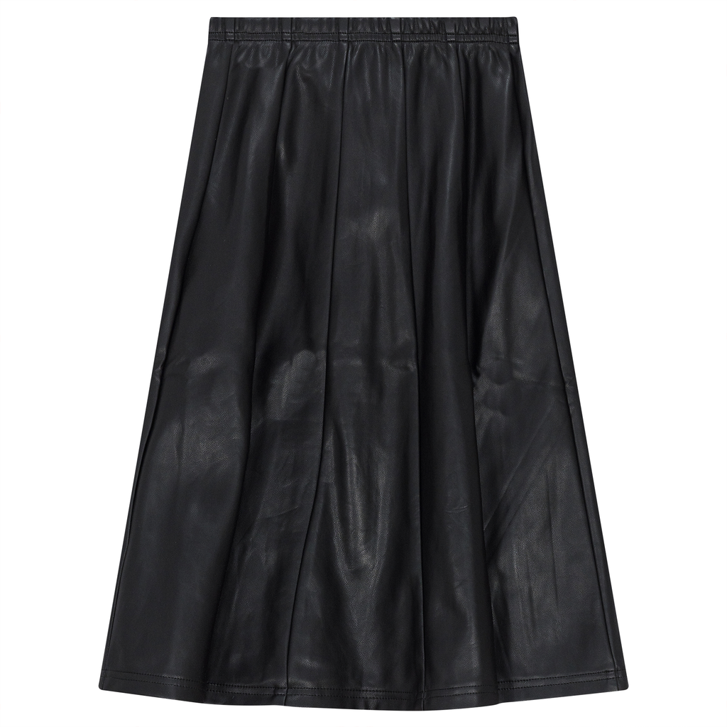 Leather Paneled Skirt