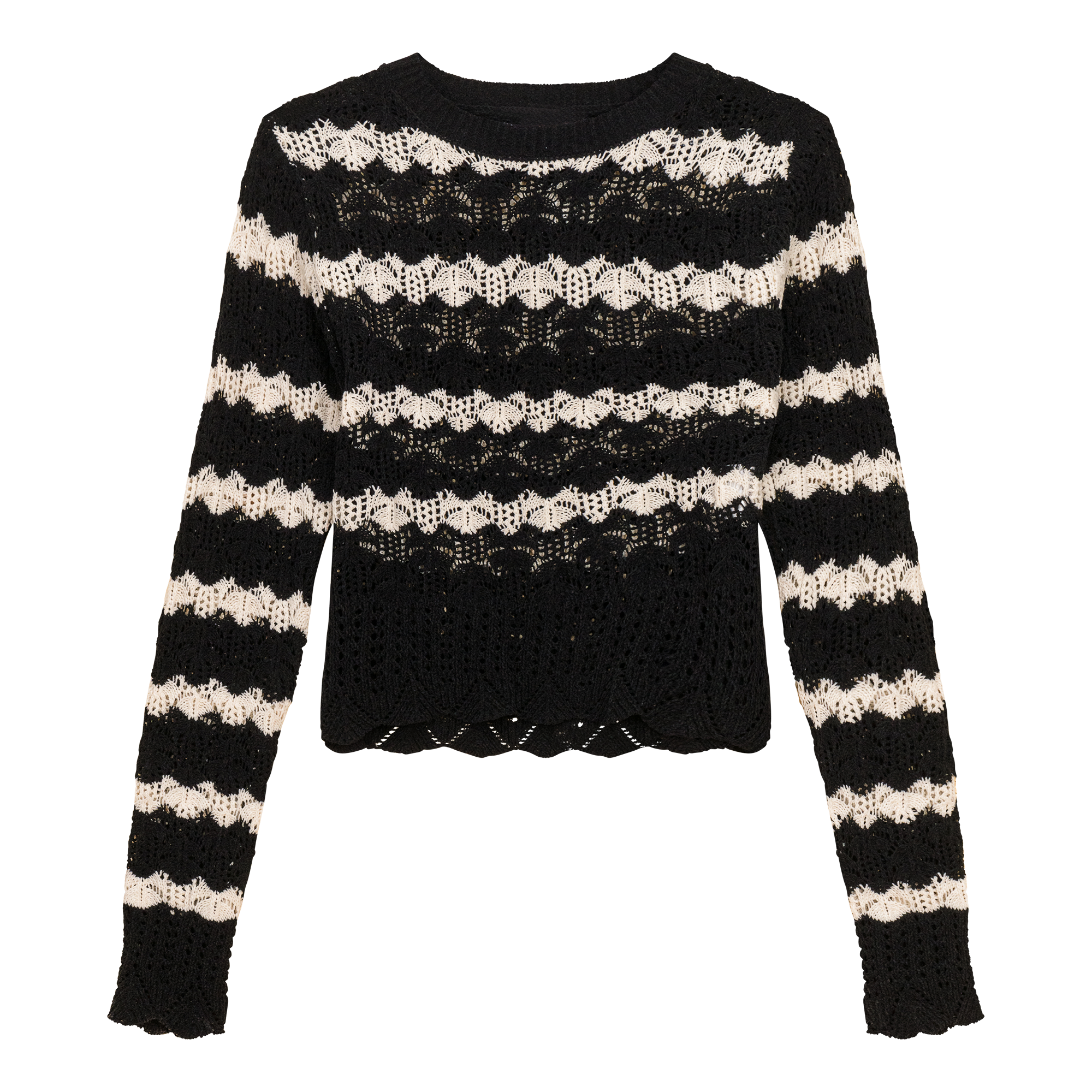 Cable Knit Lace Top