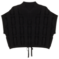 Chain Jacquard Knit Crop Vest
