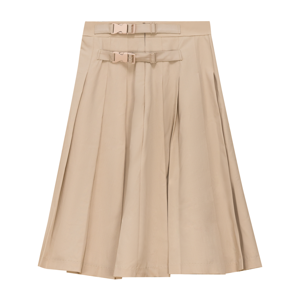 Pleated Skirt with Belt