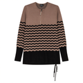 Maternity Color Blocked Henley Sweater
