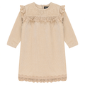 Lace Trim Velvet Dress